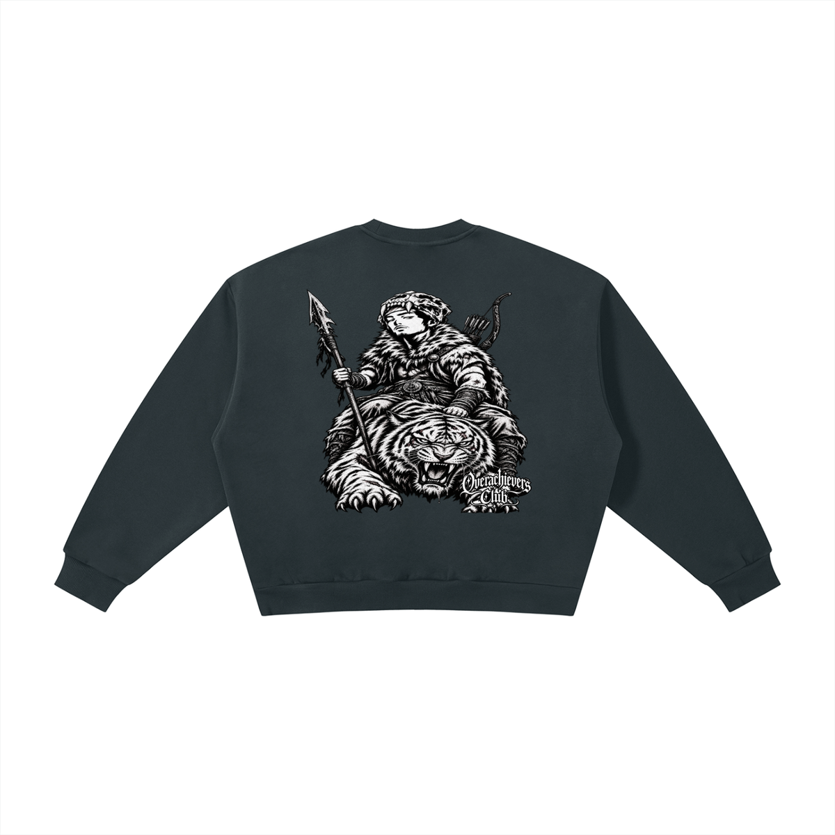 Overachievers Club' Oversized Fleece Boxy Hoodie, Sweatshirt, Sweatpant & Shorts Fit
