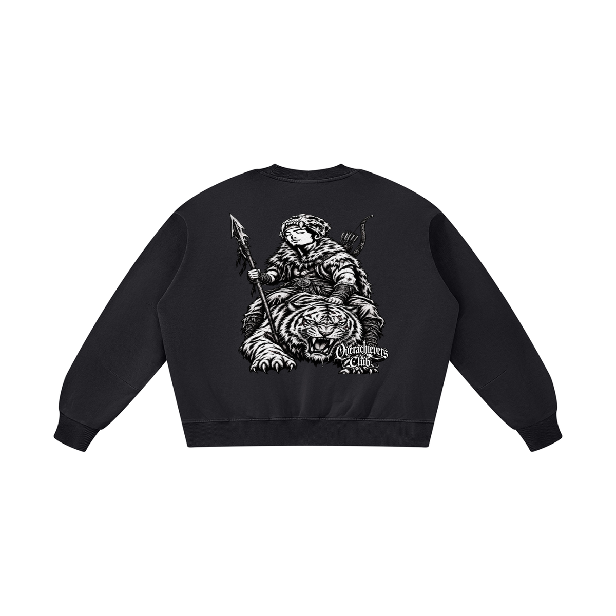 Overachievers Club' Boxy Vintage Washed Hoodie, Sweatpant & Sweatshirt Fit