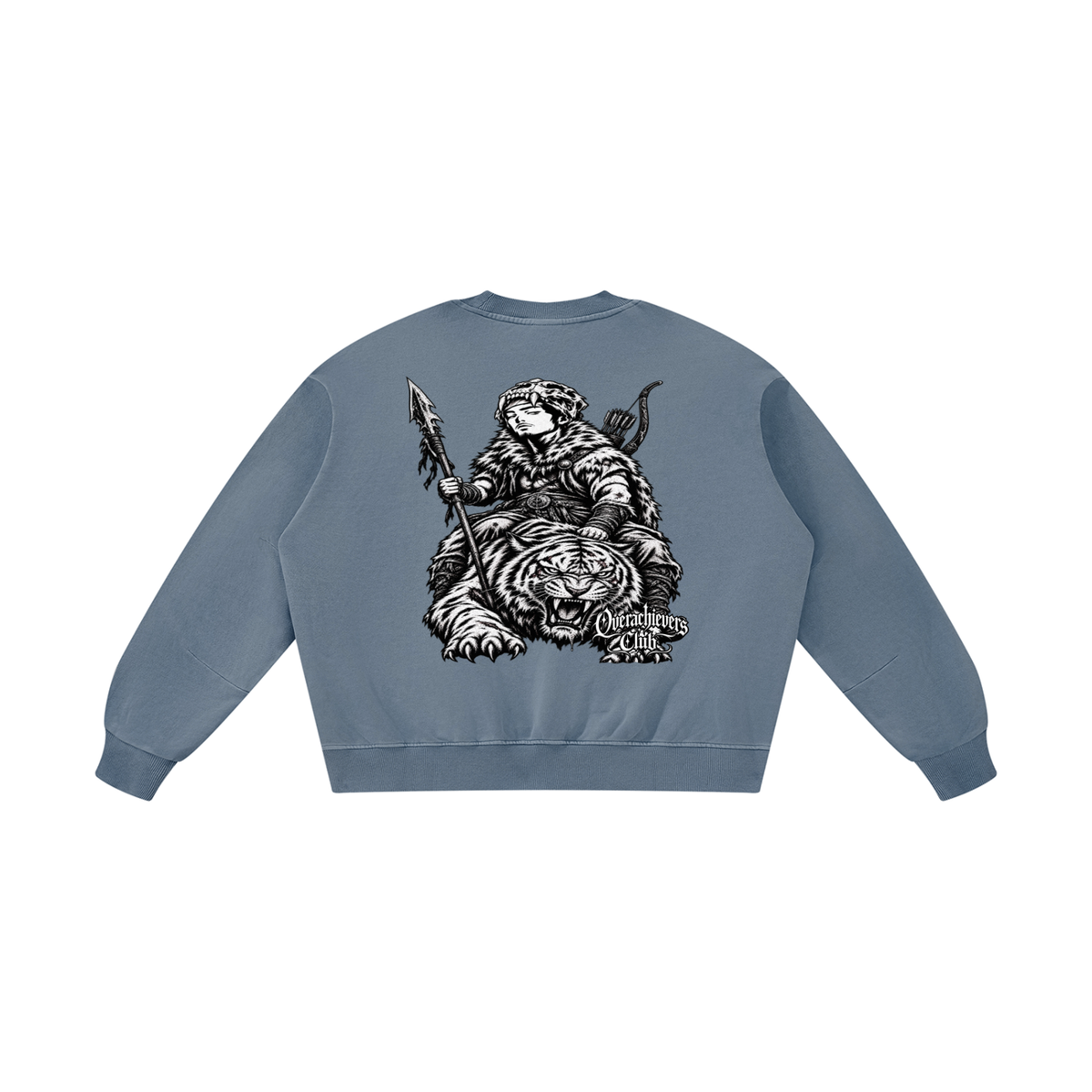 Overachievers Club' Boxy Vintage Washed Hoodie, Sweatpant & Sweatshirt Fit