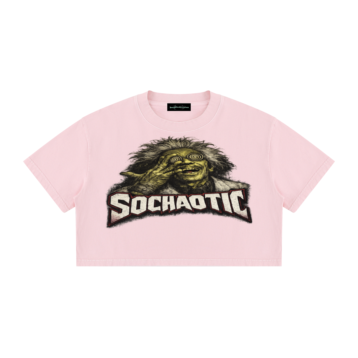 SoChaotic’ Women's Mineral Wash Crop T-Shirt