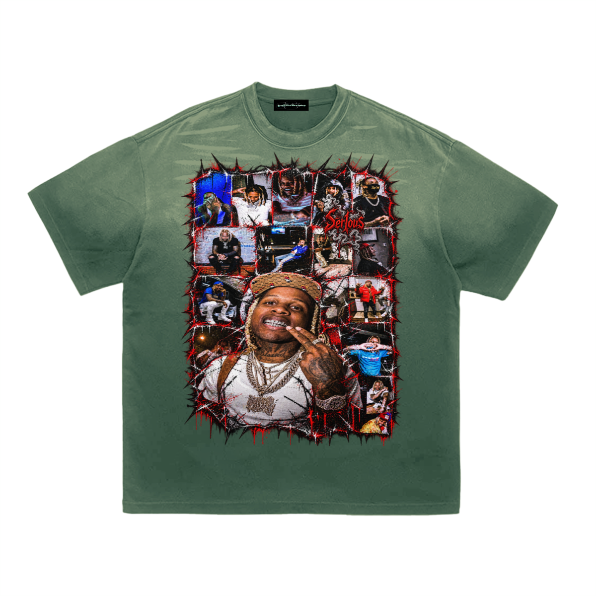 Durk' Tiger Stripe Gradient Washed T-Shirt