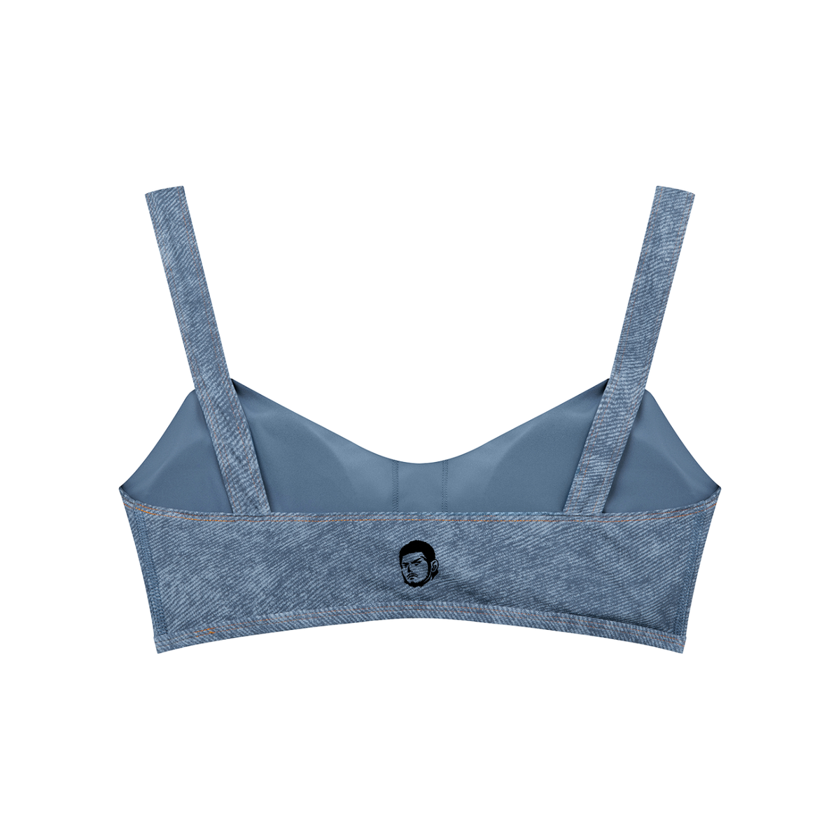 Women's Faux Denim Sports Bra & Zip-Fly Leggings Fit