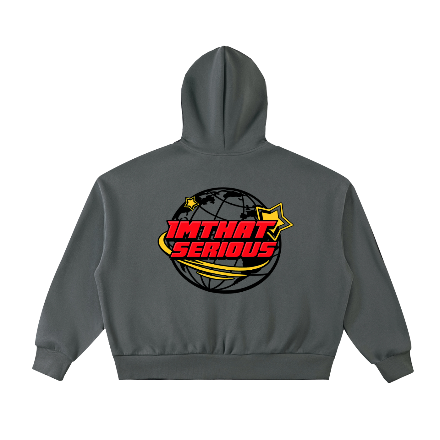 Fleeced Full-Zip Boxy Hoodie