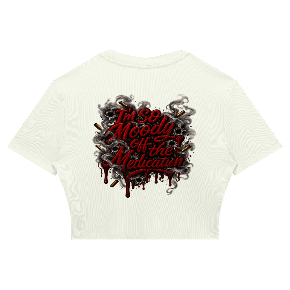 Durk' Women's Slim Ribbed Crop T-Shirt