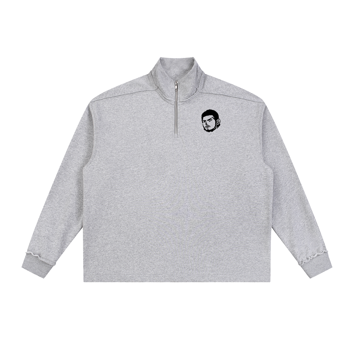 Overachievers Club' Half-Zip Rolled Edge Fleece Sweatshirt