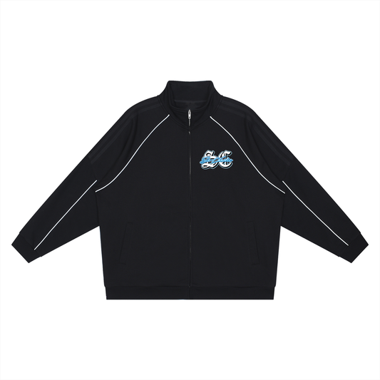SoChaotic’ Reflection Striped Raglan Sleeve Jacket