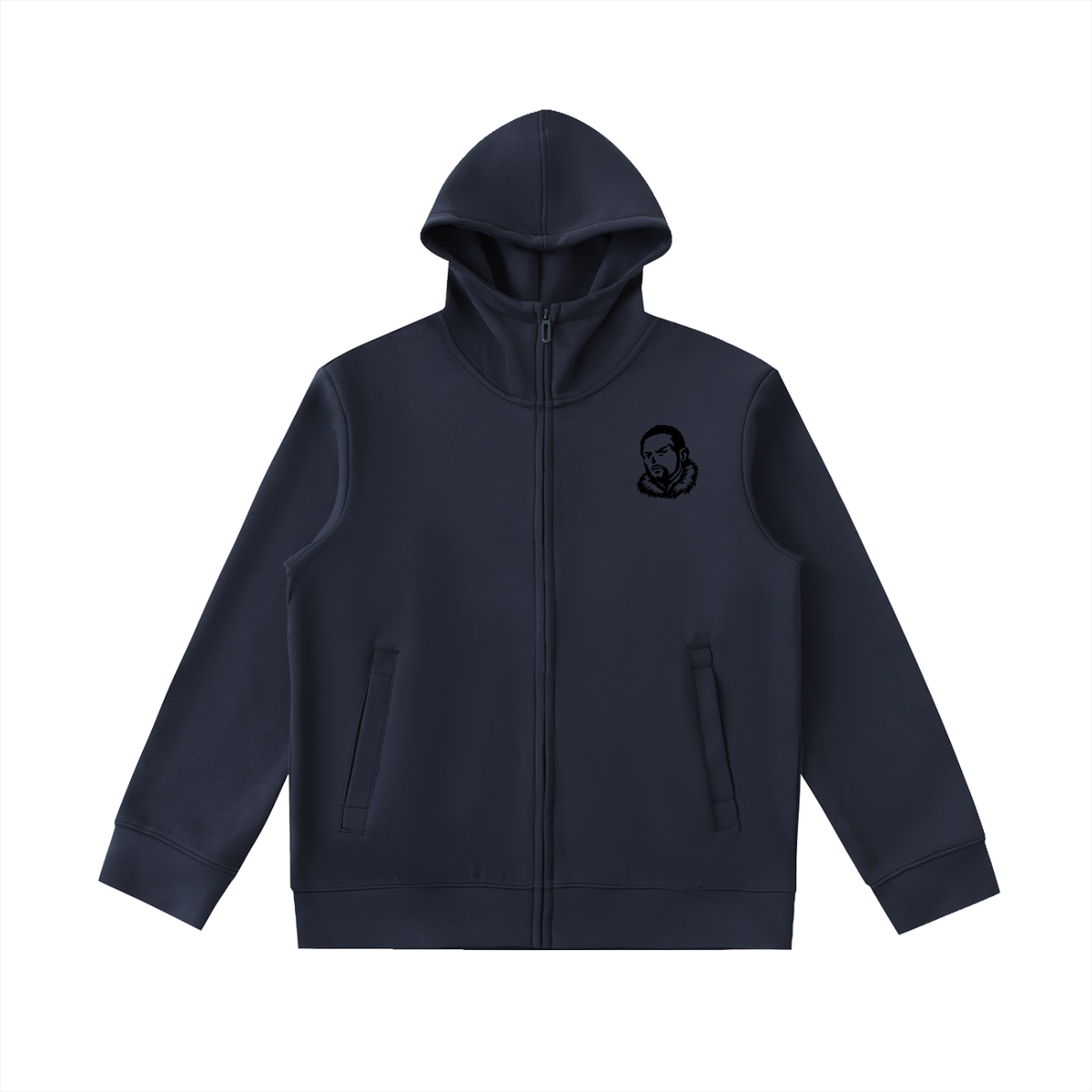 Overachievers Club' High Neck  Zip-Up Hoodie, Sweatpant & Sweatshirt Fit
