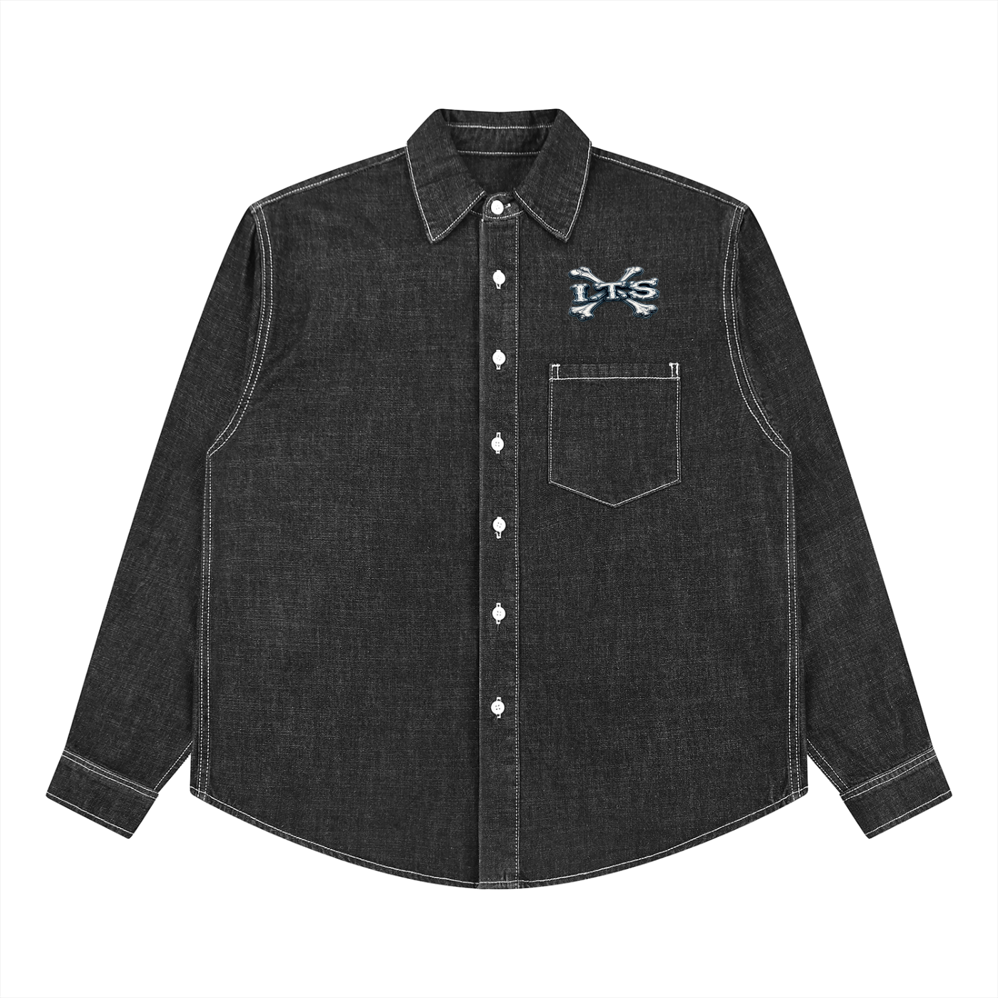 Bones' Vintage Wash Full-Zip Denim Jacket