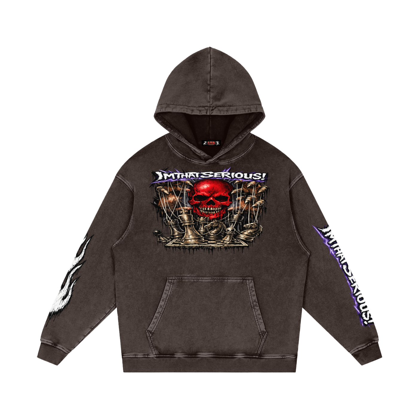 Snow Washed Loose Cotton Hoodie