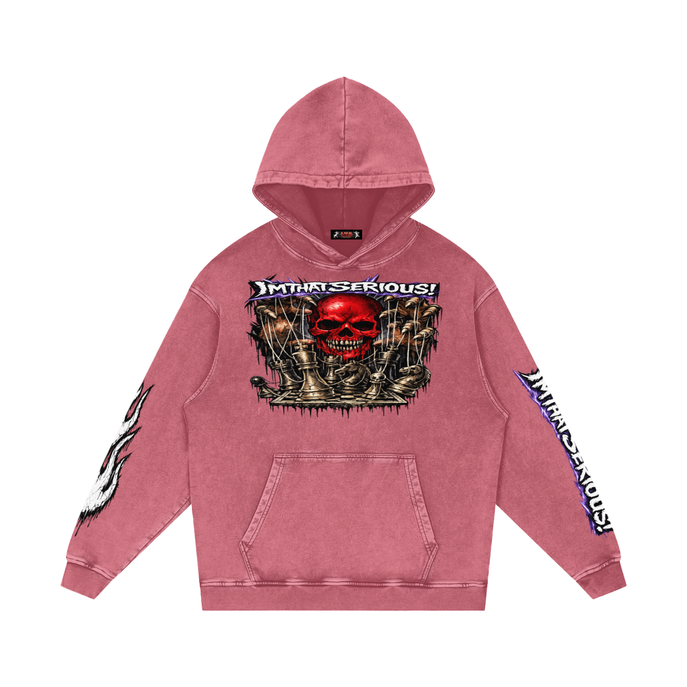Snow Washed Loose Cotton Hoodie