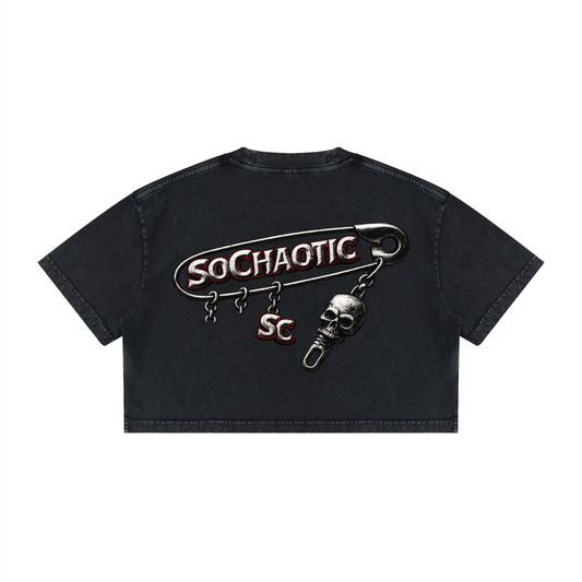 SoChaotic,Women,Crop,Tshirt,EvilScientist