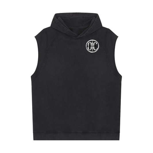 Overachievers Club' Snow Washed Sleeveless Hoodie