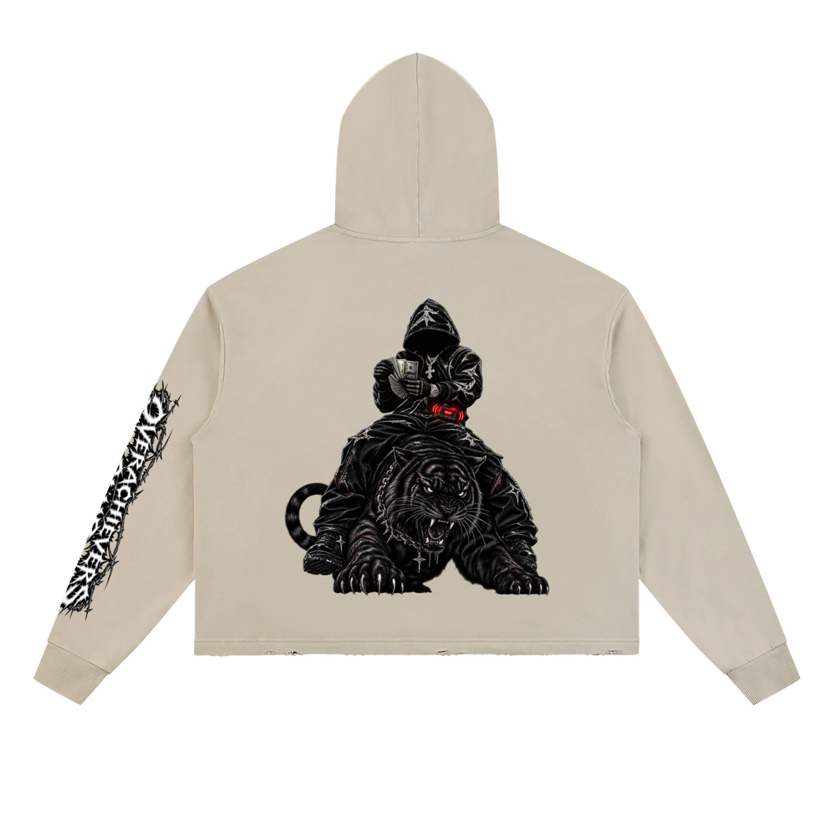 Overachievers Club' Vintage Washed Frayed-Hem Hoodie