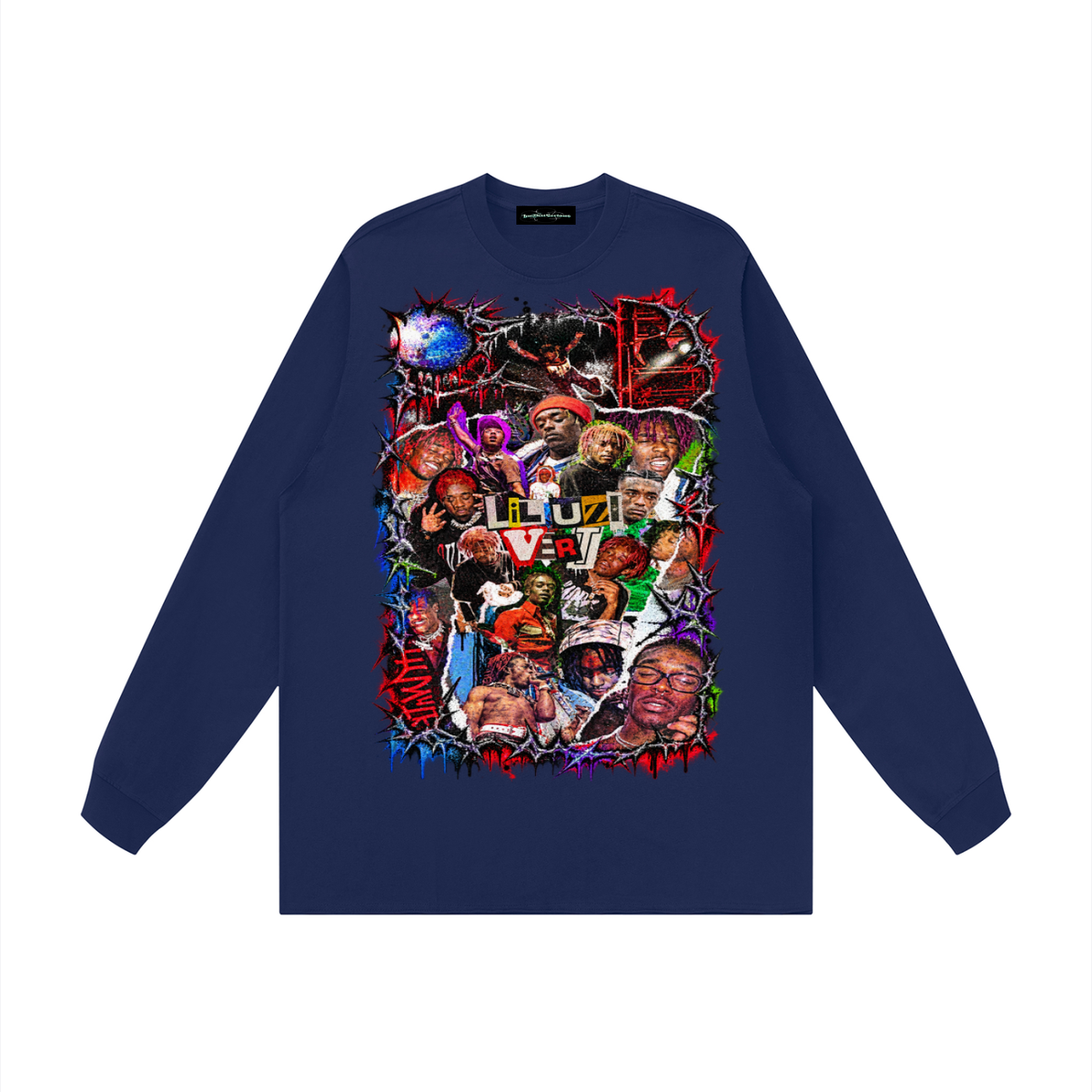Uzi' Raw Hem Long Sleeve T-Shirt