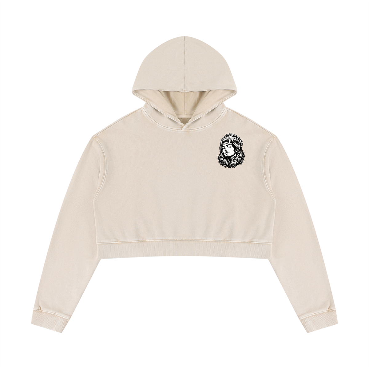 Overachievers Club' Women’s Mineral Washed Crop Hoodie & Flared Leg Pants