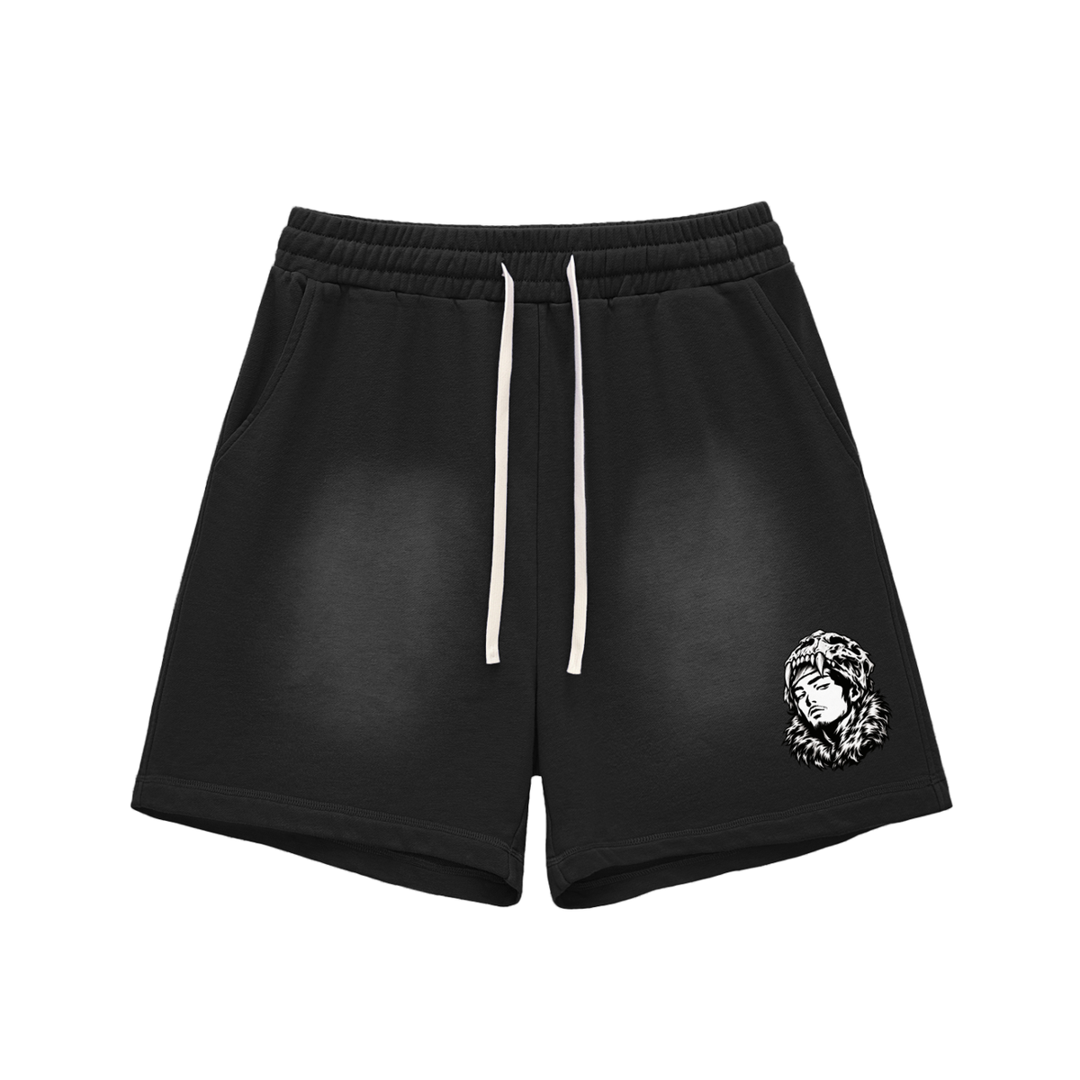 Overachievers Club' Sun Fade Raw Edge T-Shirt & Shorts