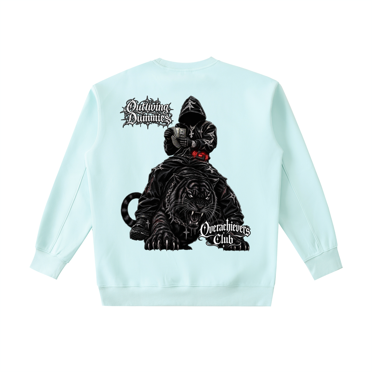 Overachievers Club' High Neck  Zip-Up Hoodie, Sweatpant & Sweatshirt Fit
