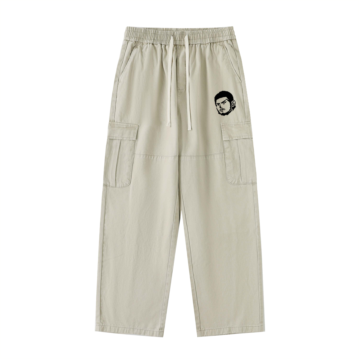 Drawstring Waist Cargo Pants