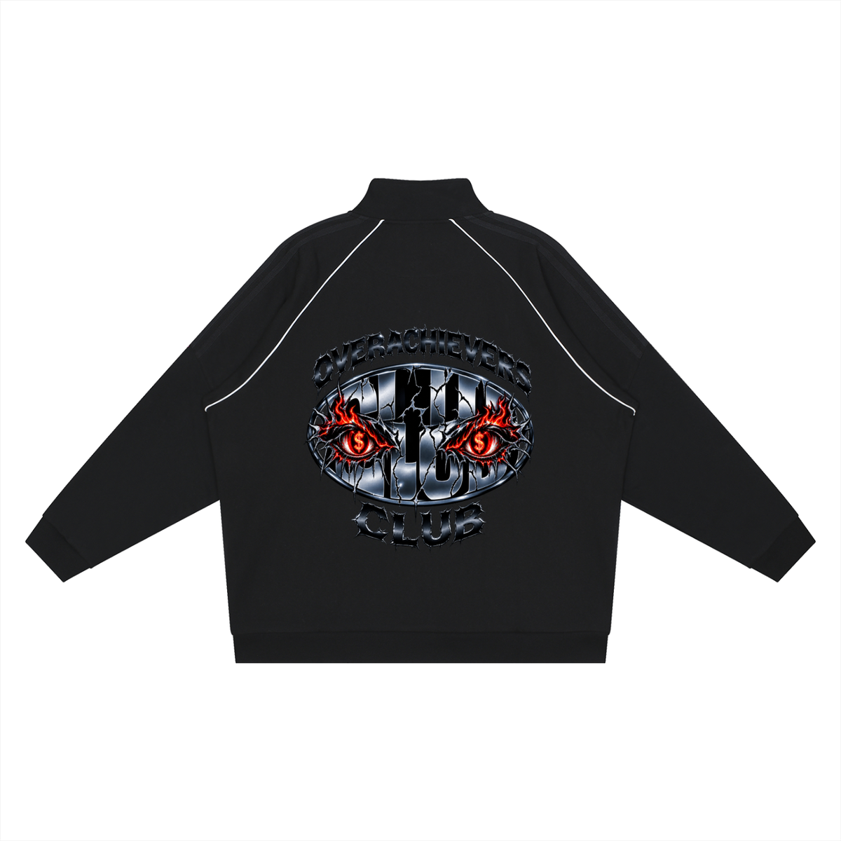 Overachievers Club' Reflection Striped Raglan Sleeve Jacket & Sweatpant