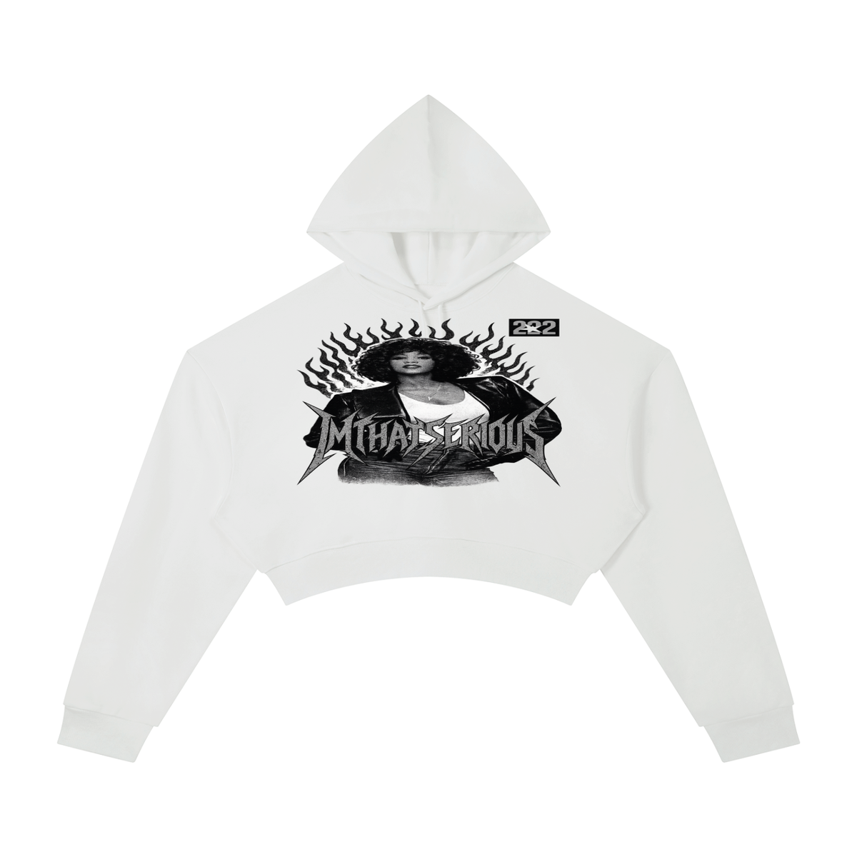 Whitney Houston' Cropped Hoodie & Sweatpant Tracksuit