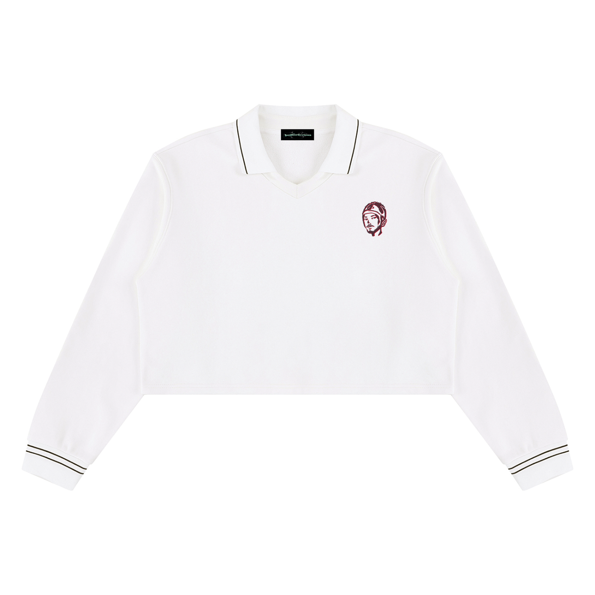 Overachievers Club' Women’s Crop Collared Sweatshirt