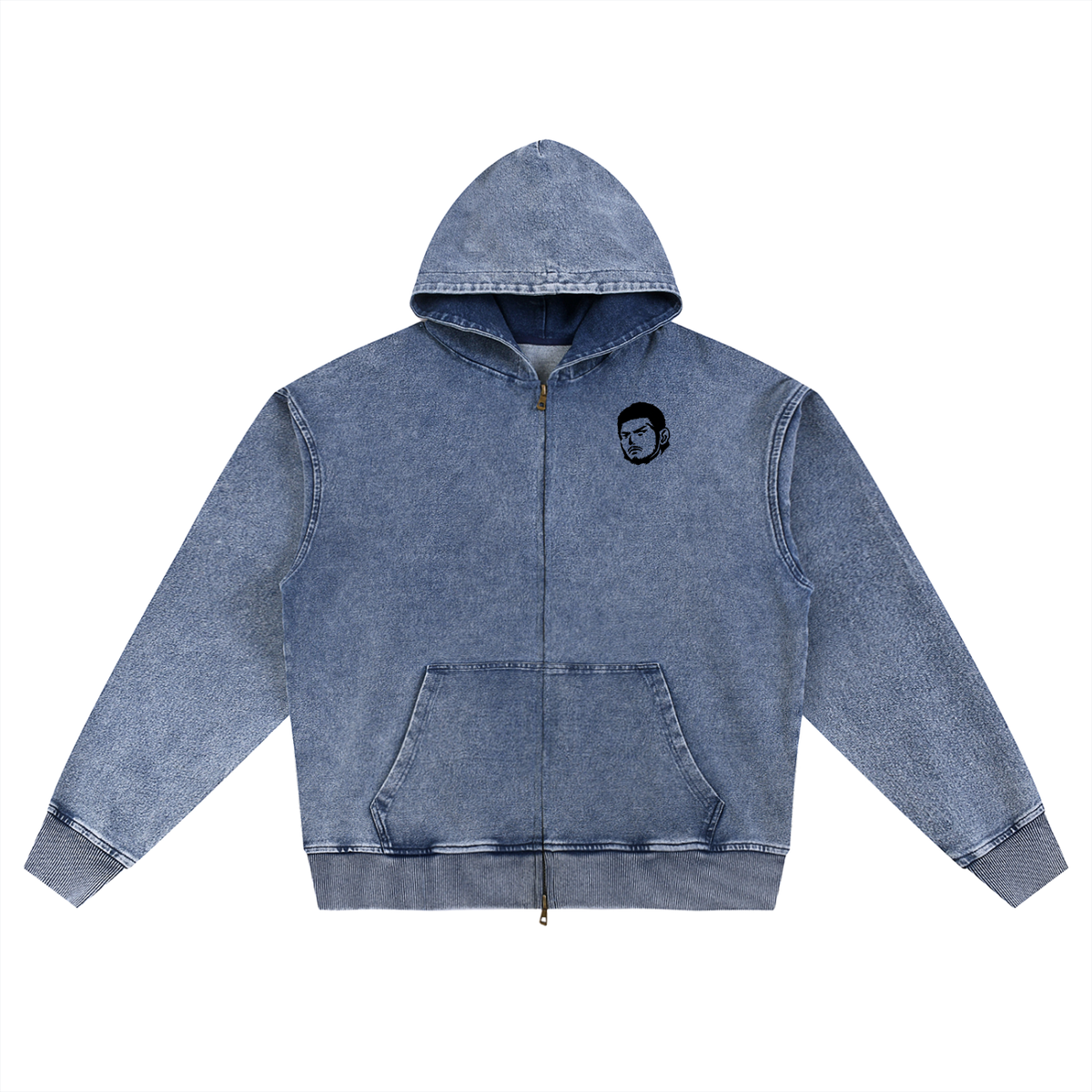 Overachievers Club' Snow Wash Oversized Zip-Up Hoodie & Sweatpant