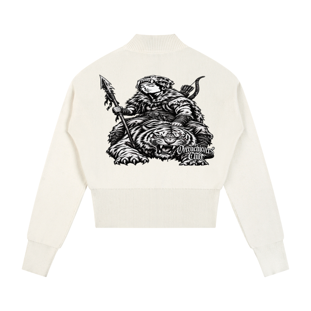 Overachievers Club' Women’s Mock Neck Zip Up Cardigan