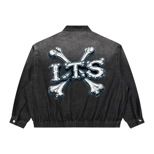 Bones' Vintage Wash Full-Zip Denim Jacket Fit