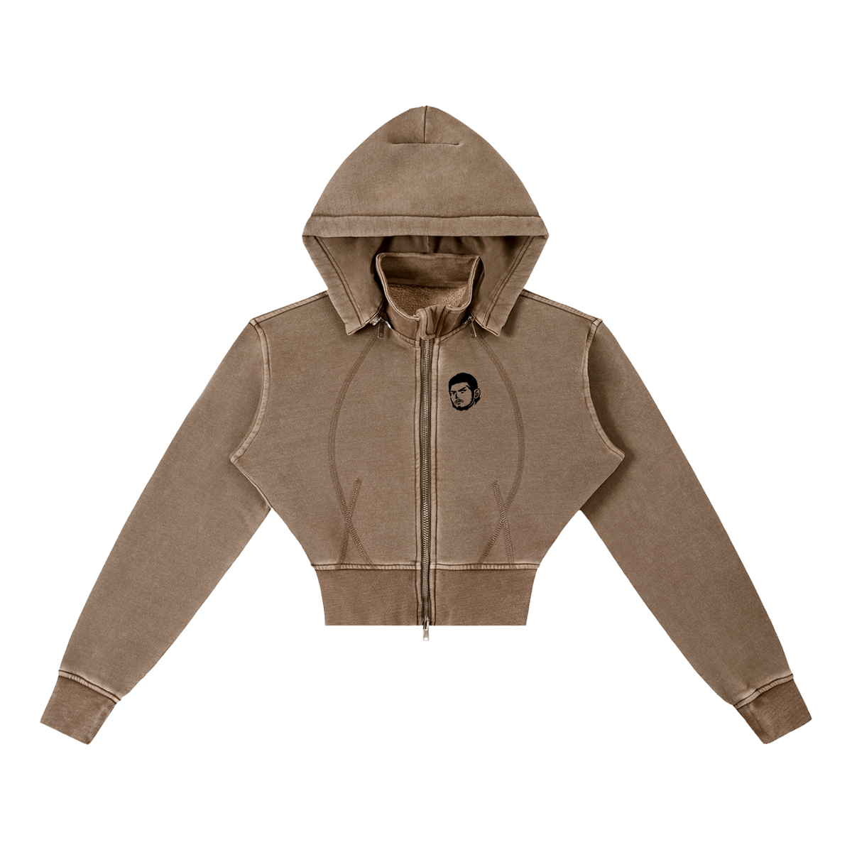Overachievers Club' Vintage Washed Cropped Fleece Hoodie & Pants Fit