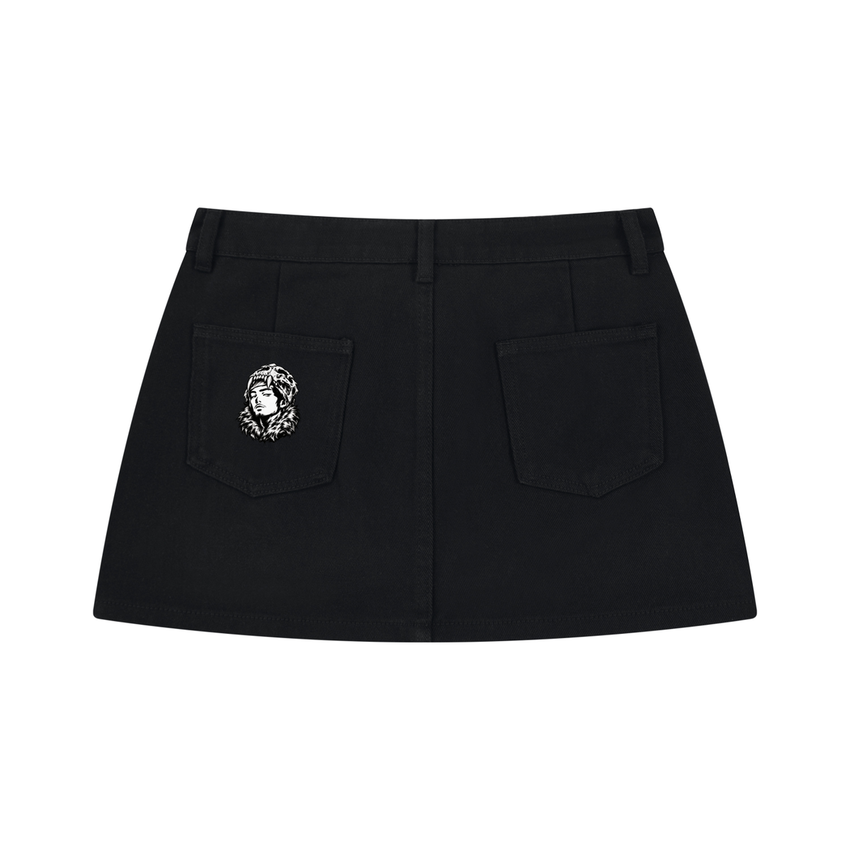 Women's Studded Denim Mini Skirt