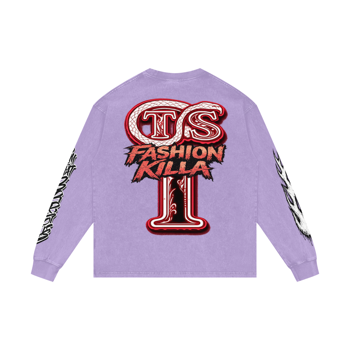 Acid Wash Oversize Long Sleeve T-Shirt
