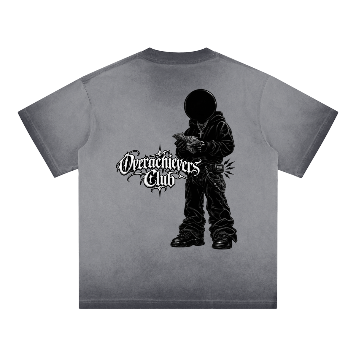 Overachievers Club' Camiseta y shorts con teñido inverso