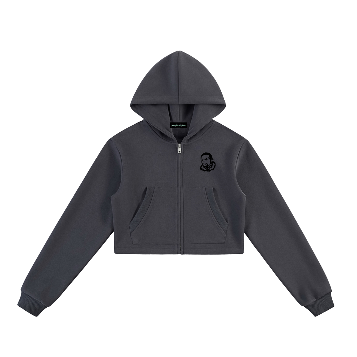 Overachievers Club' Cropped Zip-Up Hoodie & Sweatpants