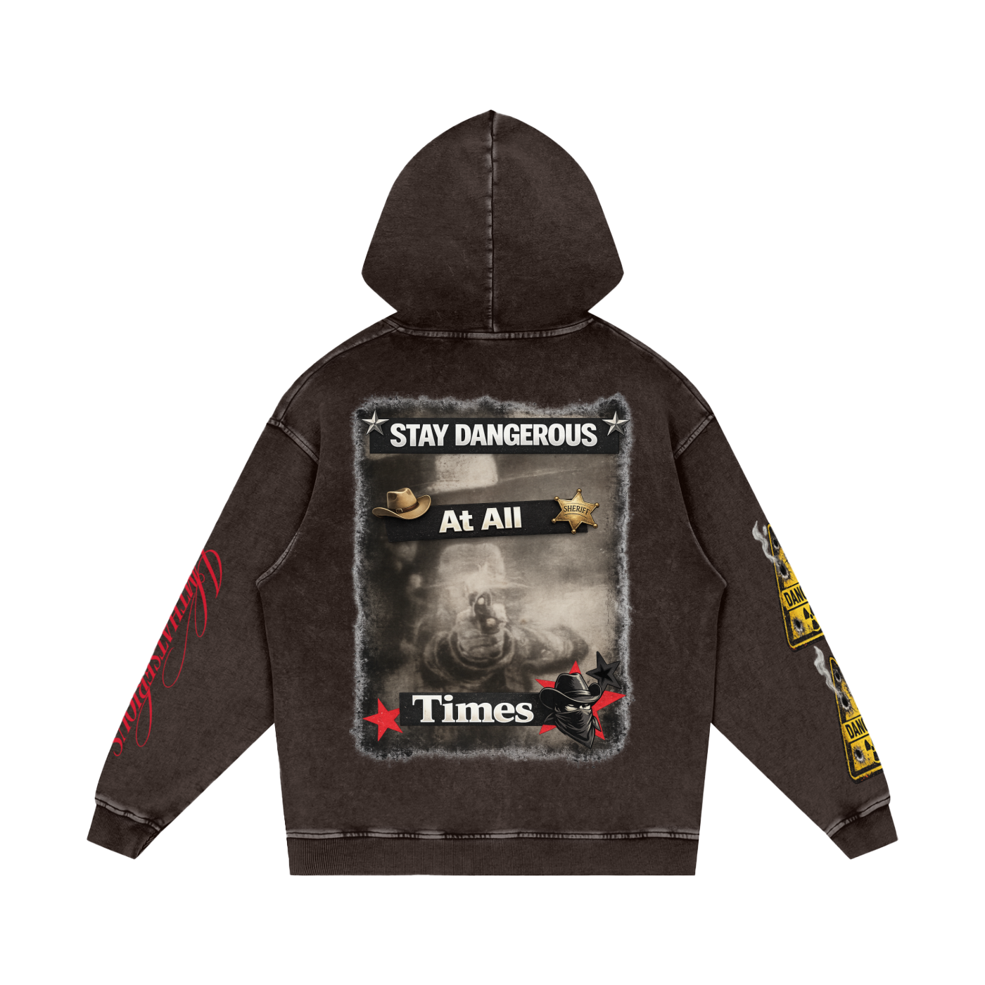 Snow Washed Loose Cotton Hoodie