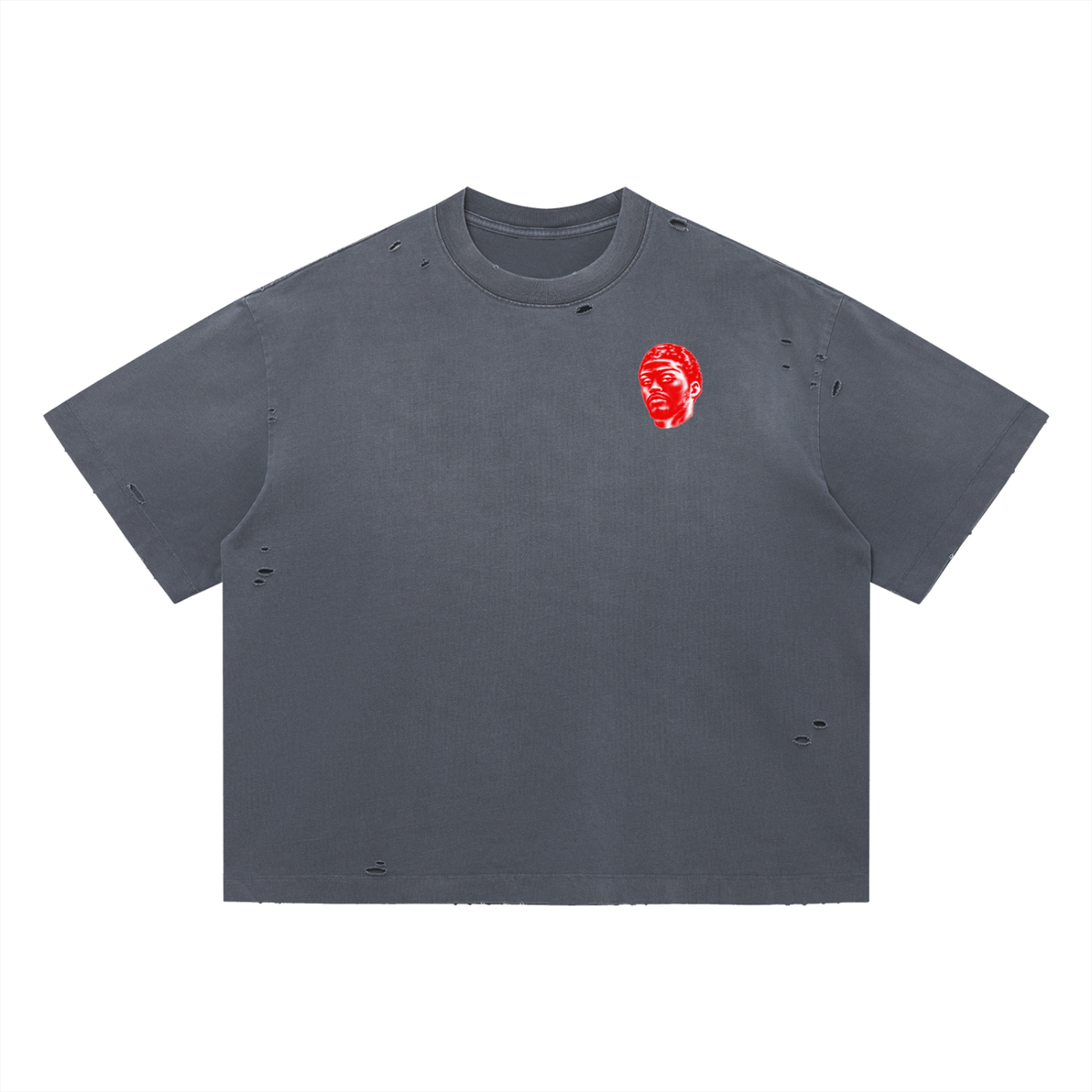 Overachievers Club' Sun Fade Distressed Shorts & T-Shirt