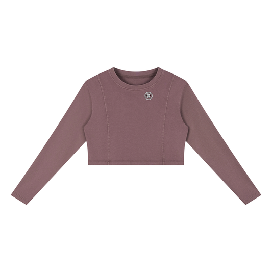 Overachievers Club' Women's Mineral Wash Crop Sweatshirt