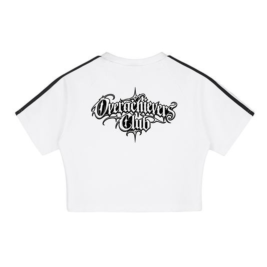Overachievers Club' Taped Crop Top & Skirt