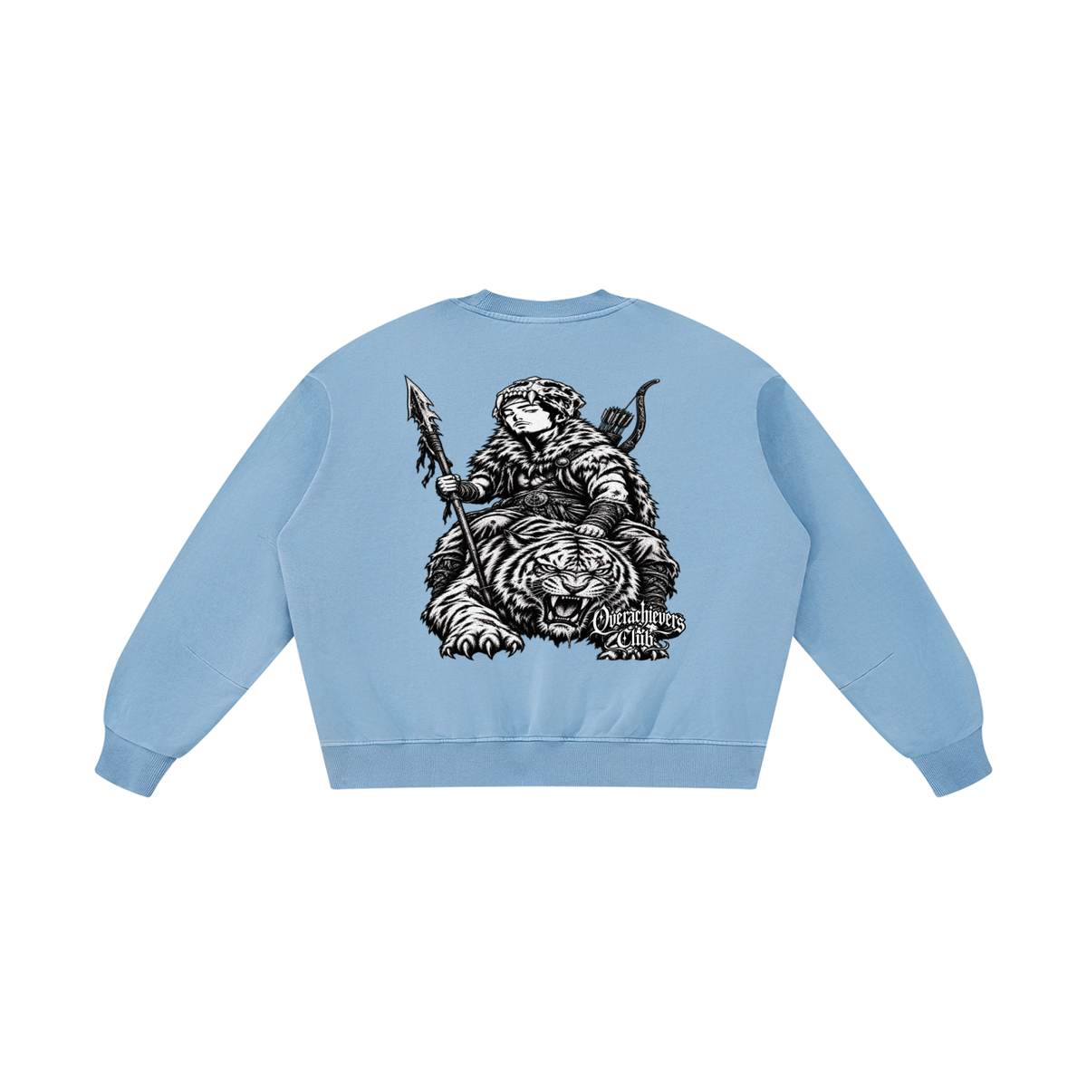 Overachievers Club' Boxy Vintage Washed Hoodie, Sweatpant & Sweatshirt Fit
