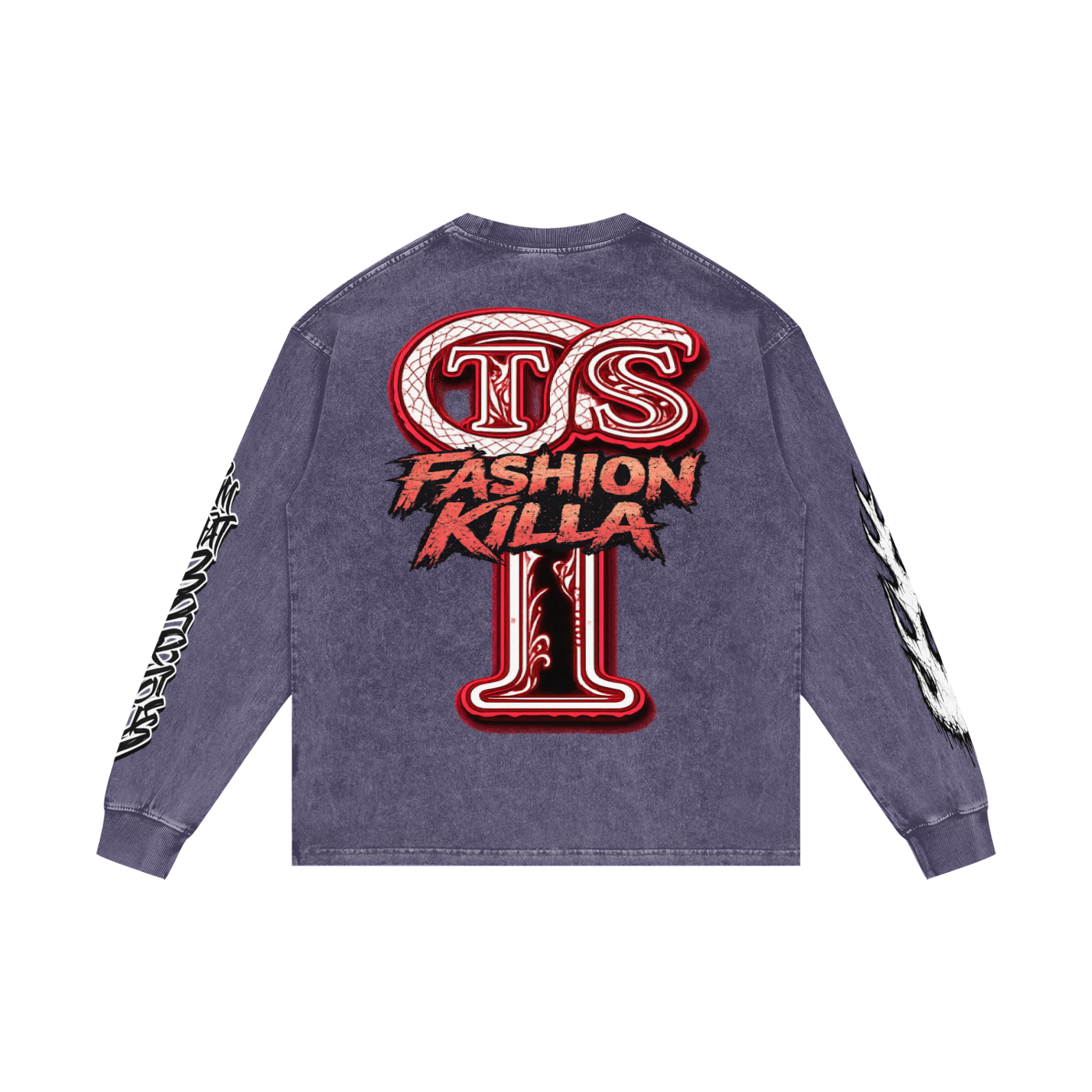 Acid Wash Oversize Long Sleeve T-Shirt