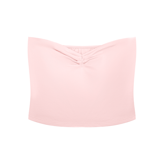 Women’s Ruched Cropped Tube Top & Wide Leg Pants Fit