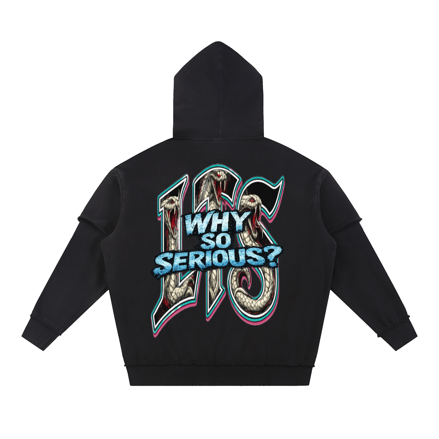 Snow Washed Raw Edge Double Layered Hoodie