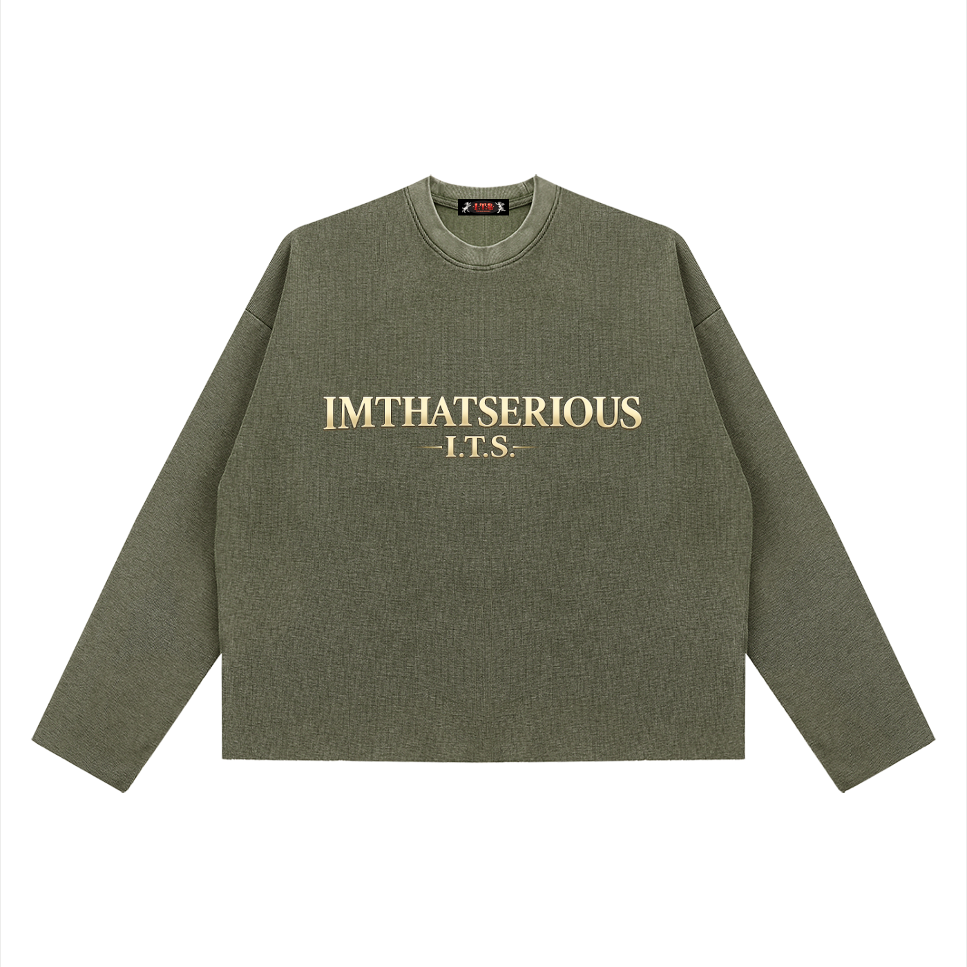 Unisex Vintage Wash Boxy  Waffle Raw Edge T-Shirt