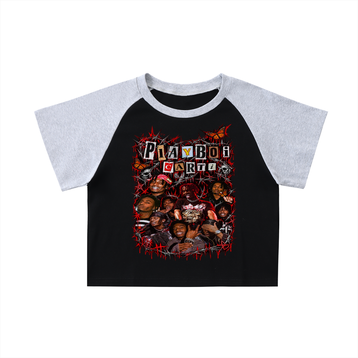 Carti' Color-Blocked Raglan Crop Top