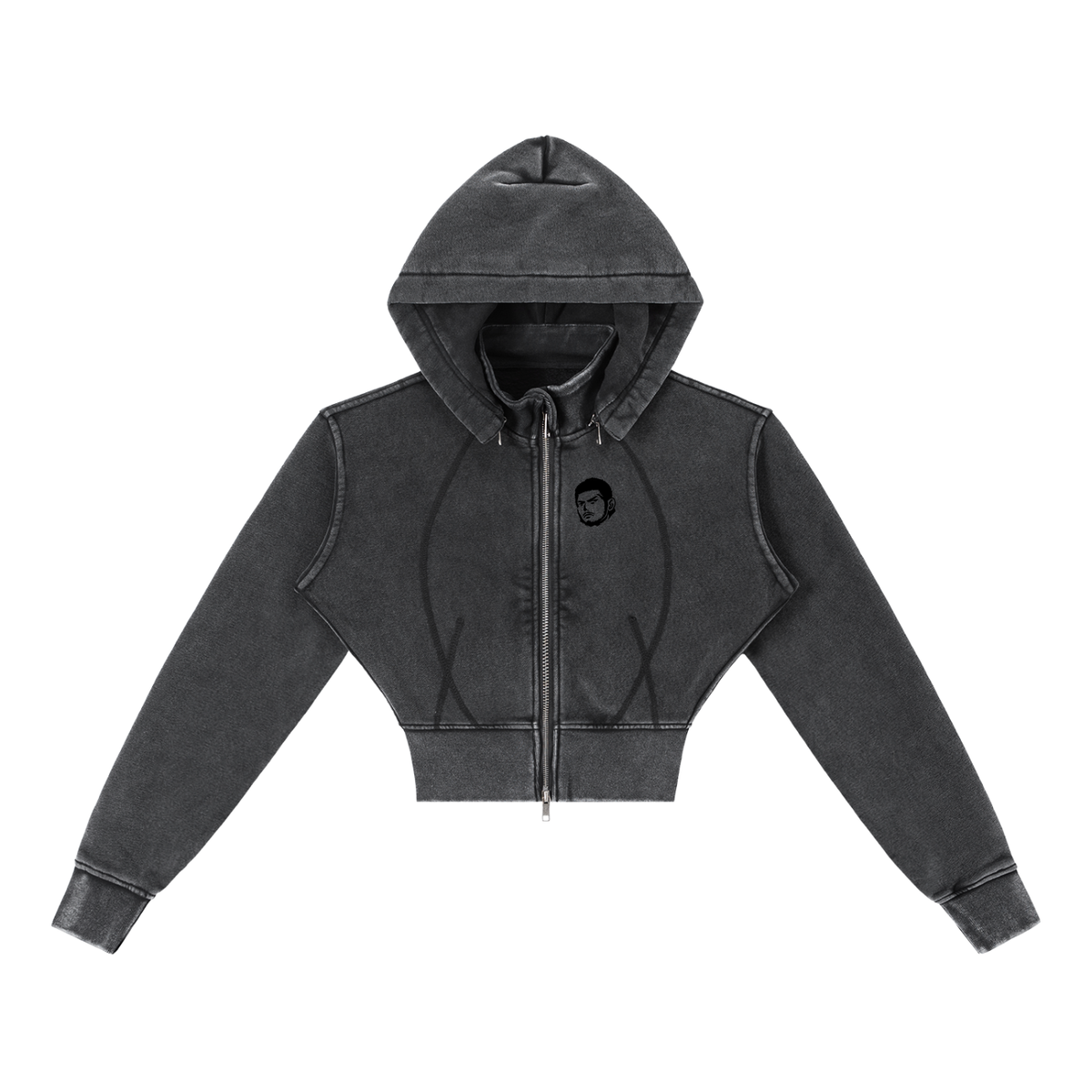 Overachievers Club' Vintage Washed Cropped Fleece Hoodie & Pants Fit