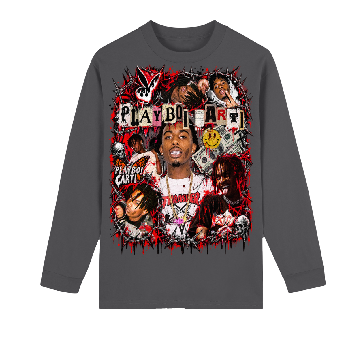 Carti' Crew Neck Long Sleeve Shirt