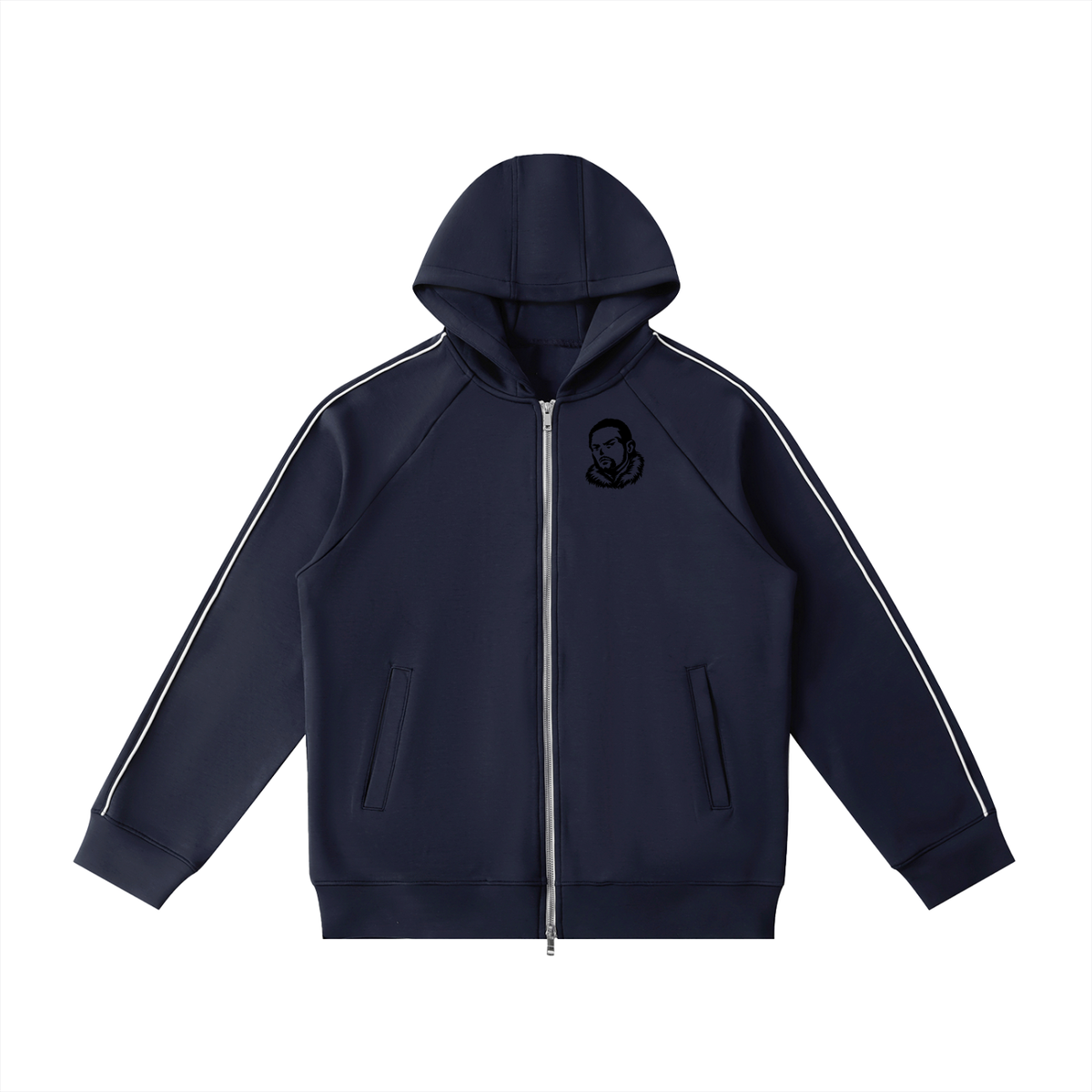 Overachievers Club' High Neck  Zip-Up Hoodie, Sweatpant & Sweatshirt Fit