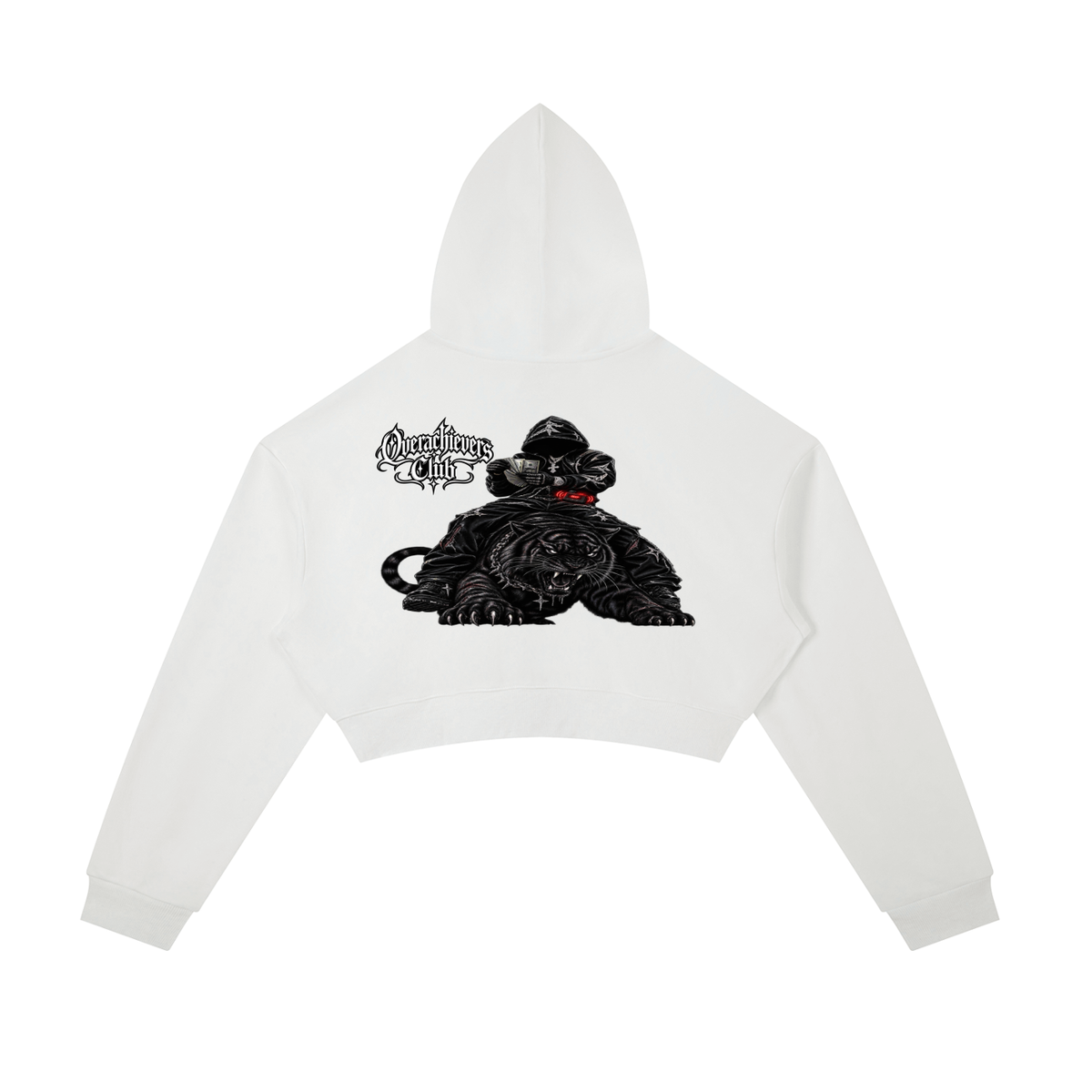 Overachievers Club' Cropped Zip-Up Hoodie, Sweatpants & Skirt