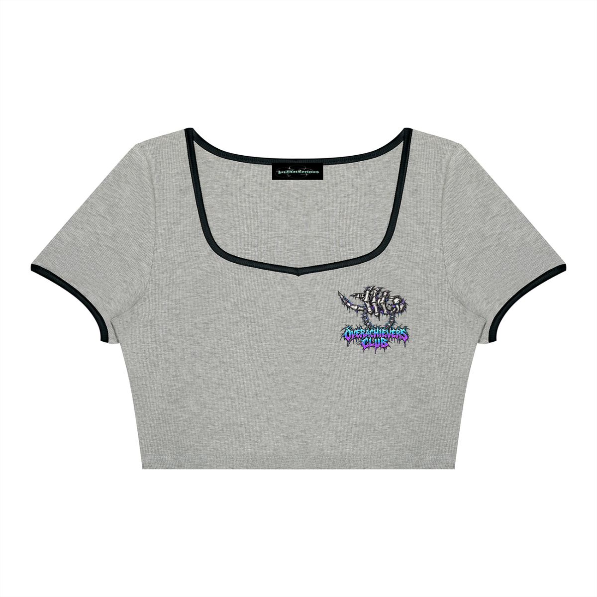 Overachievers Club' Women's Ringer Crop T-Shirt