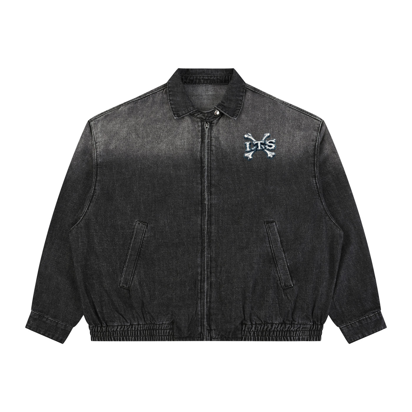 Bones' Vintage Wash Full-Zip Denim Jacket