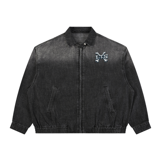 Bones' Vintage Wash Full-Zip Denim Jacket Fit